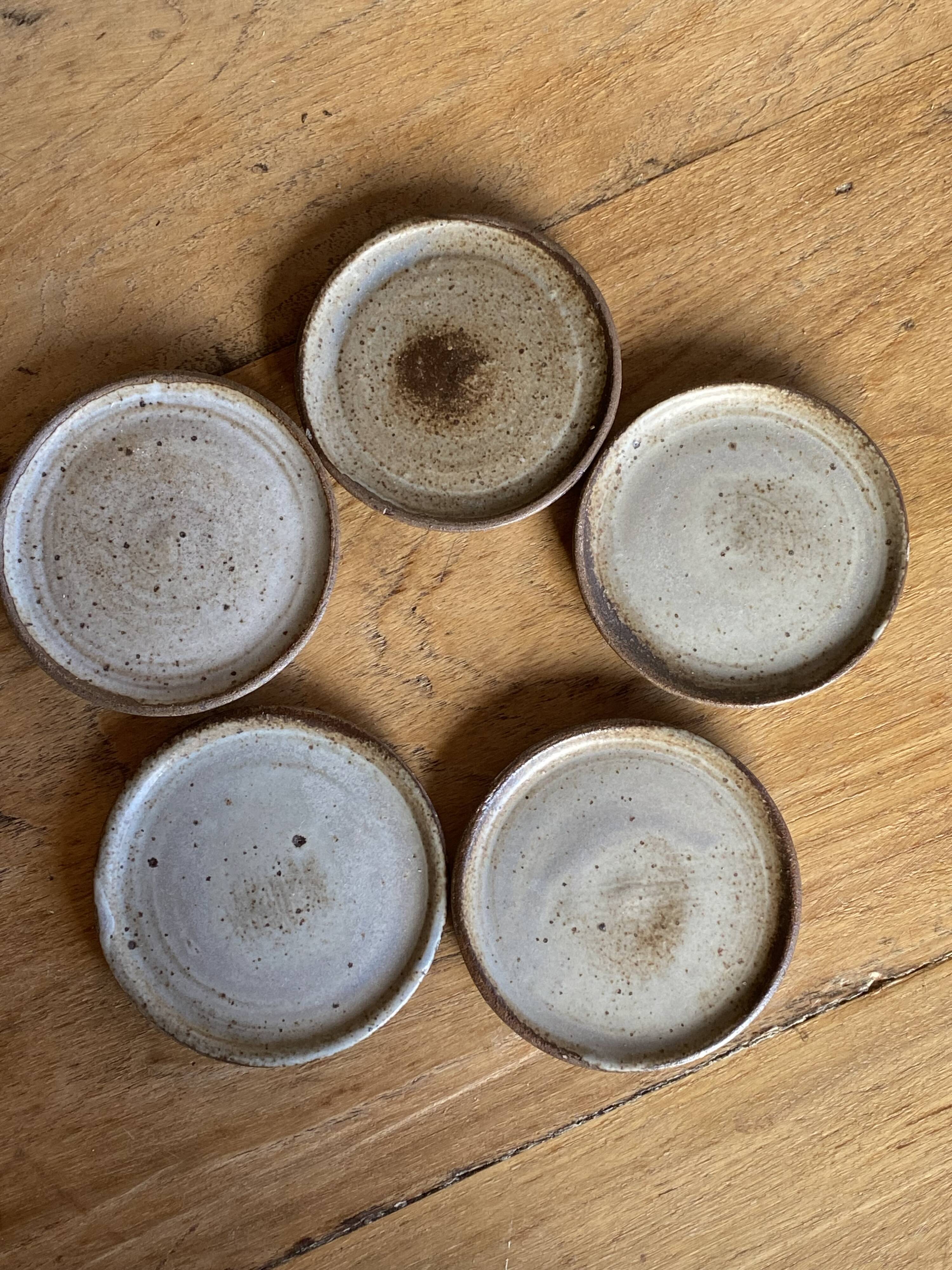 Handmade stoneware coffee set