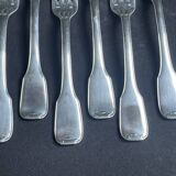 6 fourchettes de table en métal argenté Frionnet François