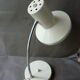 White metal lamp with flexible arm from the 50s