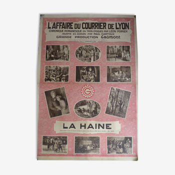 Old cinema poster: The Lyon Mail Affair - La Haine