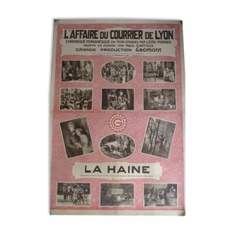 Affiche ancienne cinéma : L'affaire du courrier de Lyon - La Haine