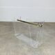 Plexiglas and brass magazine rack, David Lange, 1970s