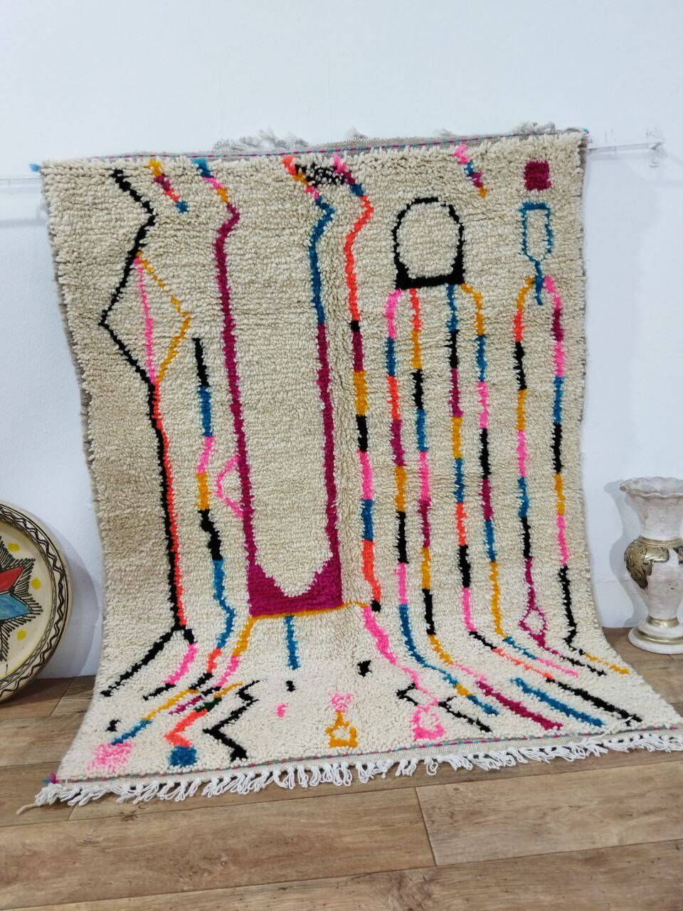 Handcrafted Moroccan Berber Rug 138 X 100 CM