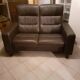Canapé 2 places Stressless assise ultra confort, cuir Noblesse-Brown, canapé de grande qualité.