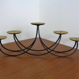 Brutalist Iron Candleholder, 1960s