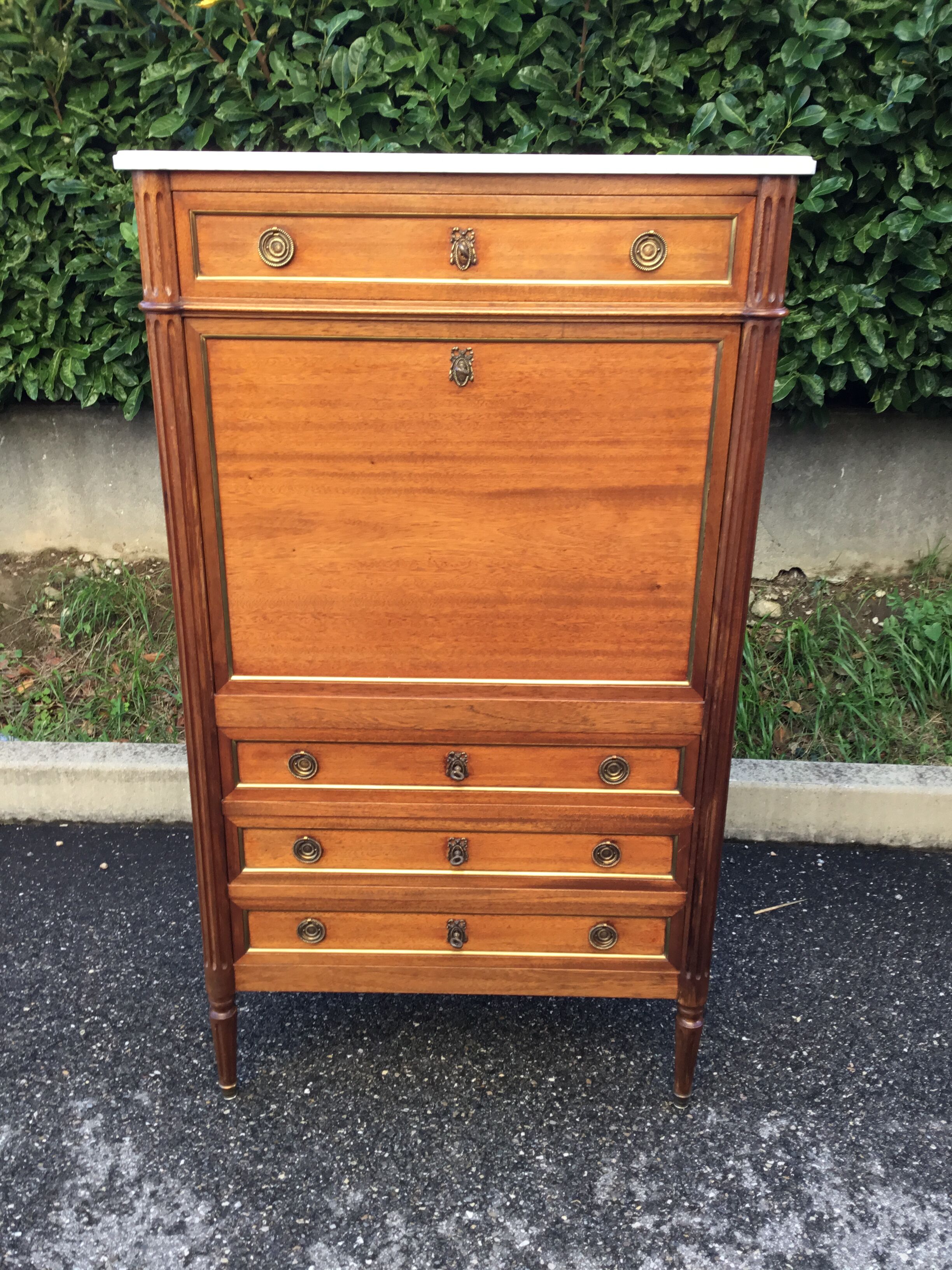 Mahogany secretary Louis XVI style