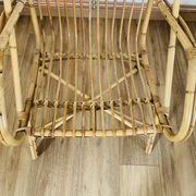 Fauteuil cubique en rotin