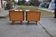 Pair of mid-century brown lacquered wooden bedside tables – 1950s, Czech Republic
