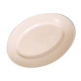 Oval dish in pink ceramic, art deco, 1930, digoin, french manufacture