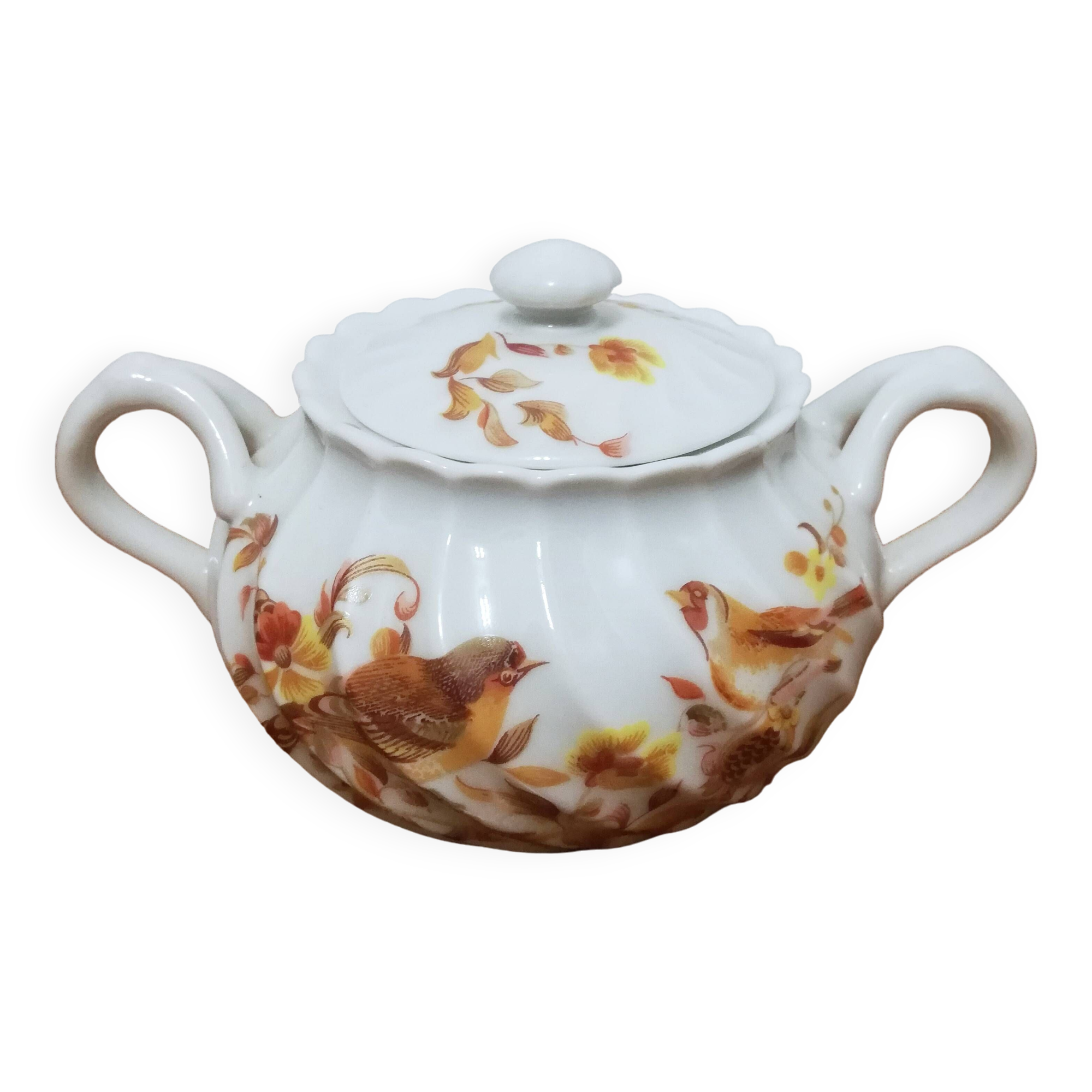 Limoges earthenware sugar bowl