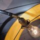 Lampadaire tripode style Matégot années 50