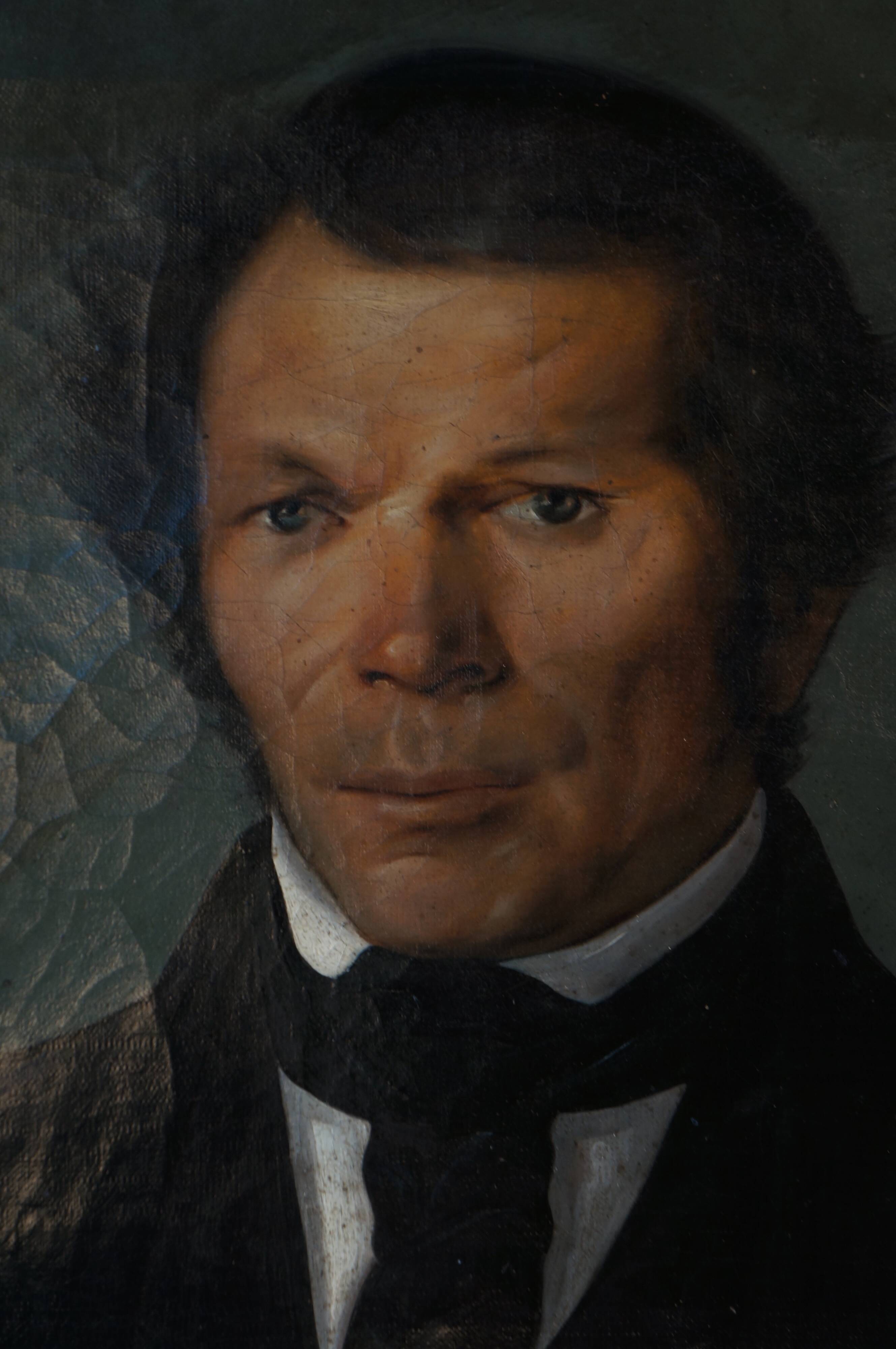 Unknown antique master portrait of a noble gentleman, oil on canvas