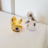 Fun Metallic Salt and Pepper Shaker Set in Silver and Gold