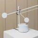 White Metal Stilplast Halo Balance Table Lamp from Italy - 1980s Postmodern Memphis Design