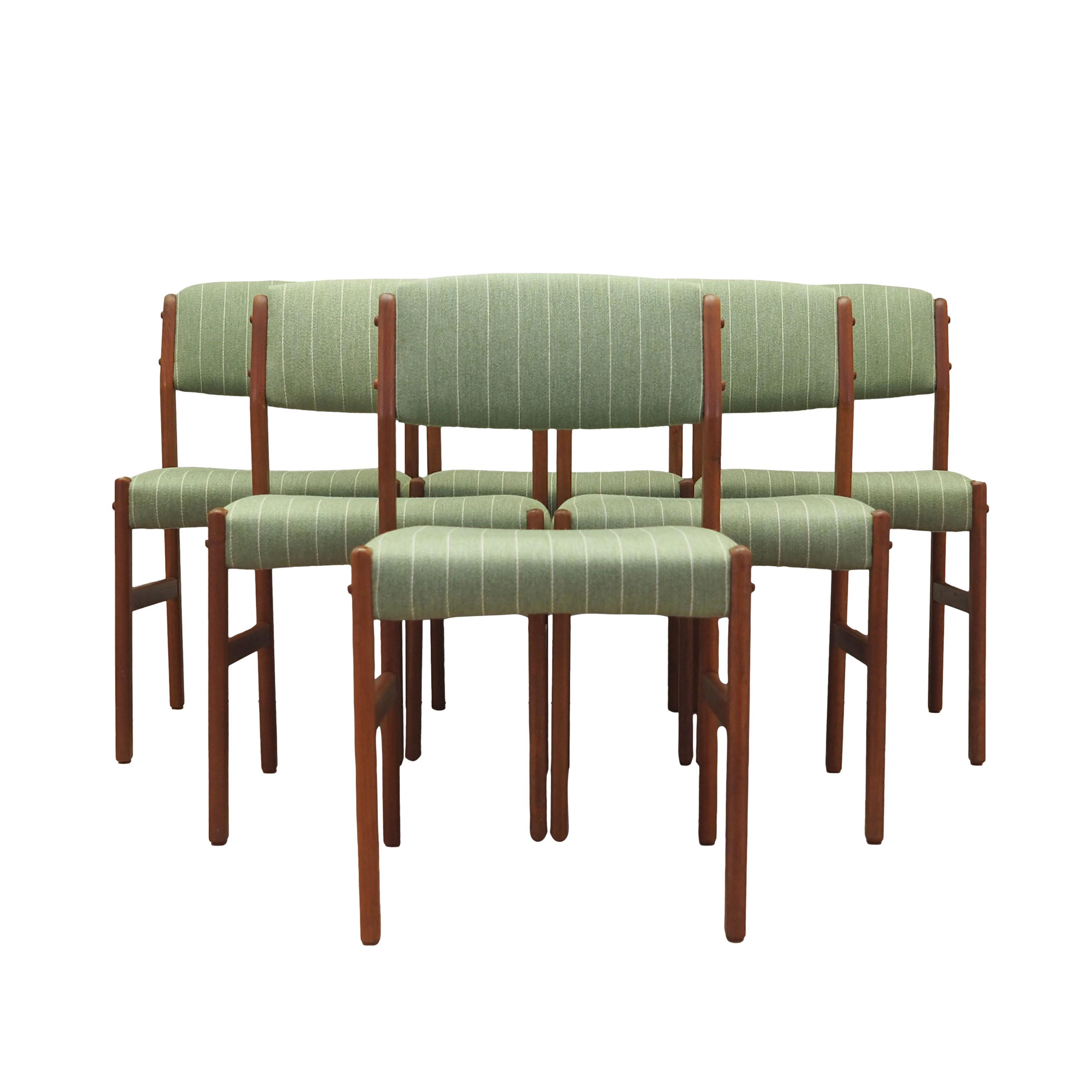 Set of six teak chairs, Danish design, 70s, production: Denmark