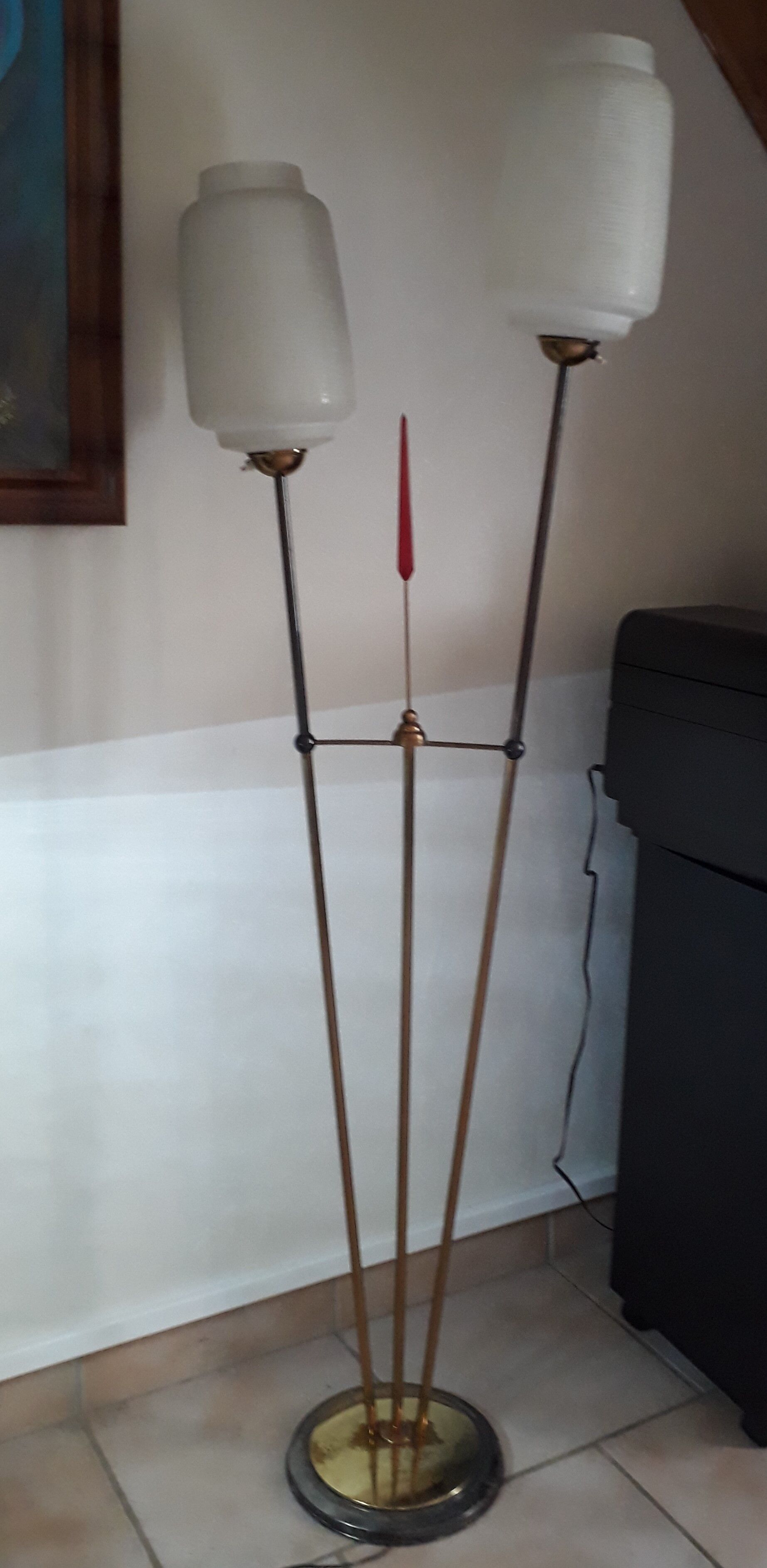 Floor lamp from Maison Lunel 1950 brass