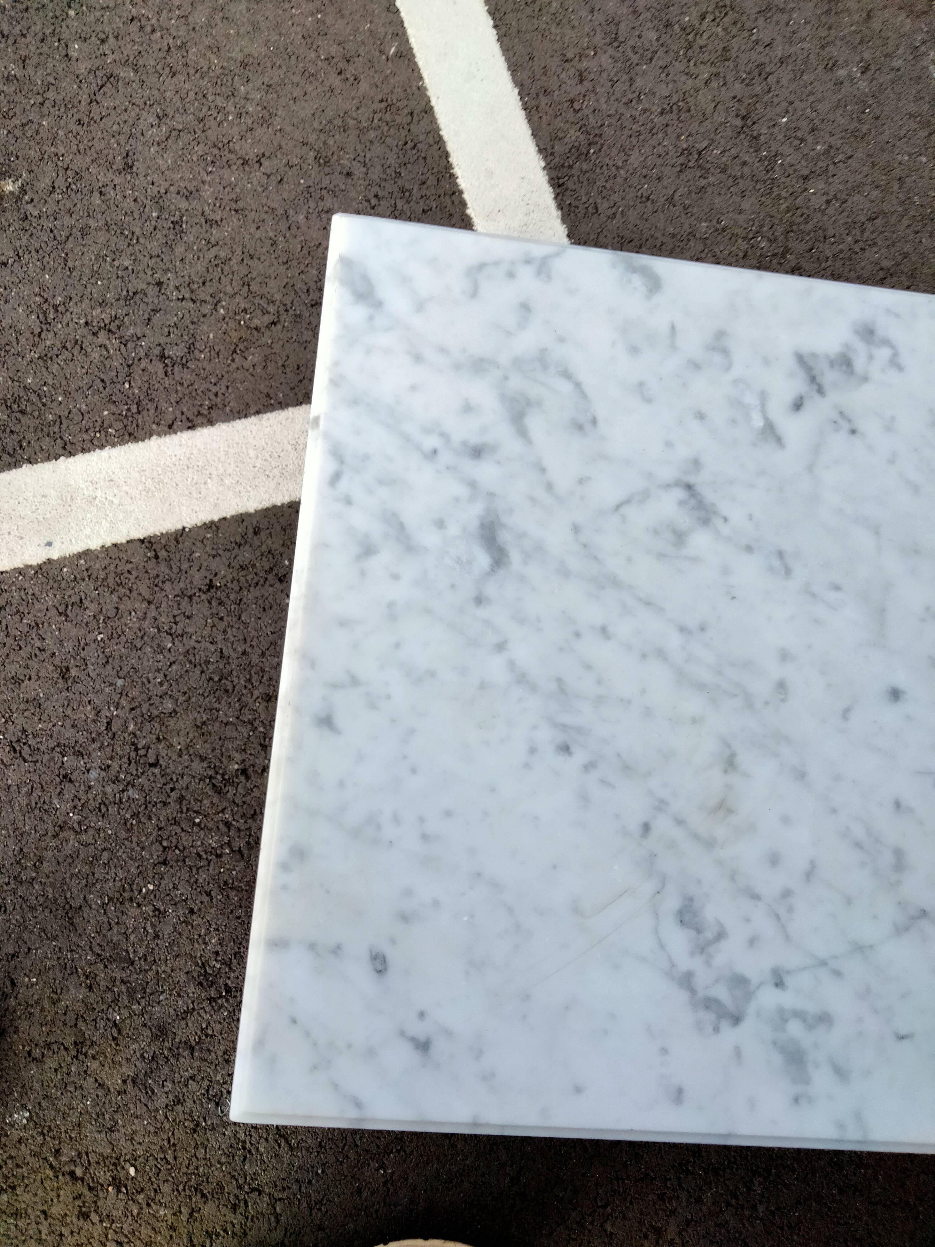 Coffee table gilded wood old marble top side table