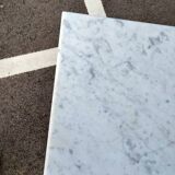 Coffee table gilded wood old marble top side table