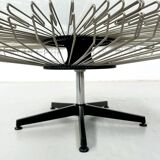 Italian rotating glass and metal coffee table designed for Prada, 1990s.