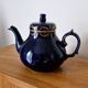 Cobalt blue porcelain teapot Saint-Uze