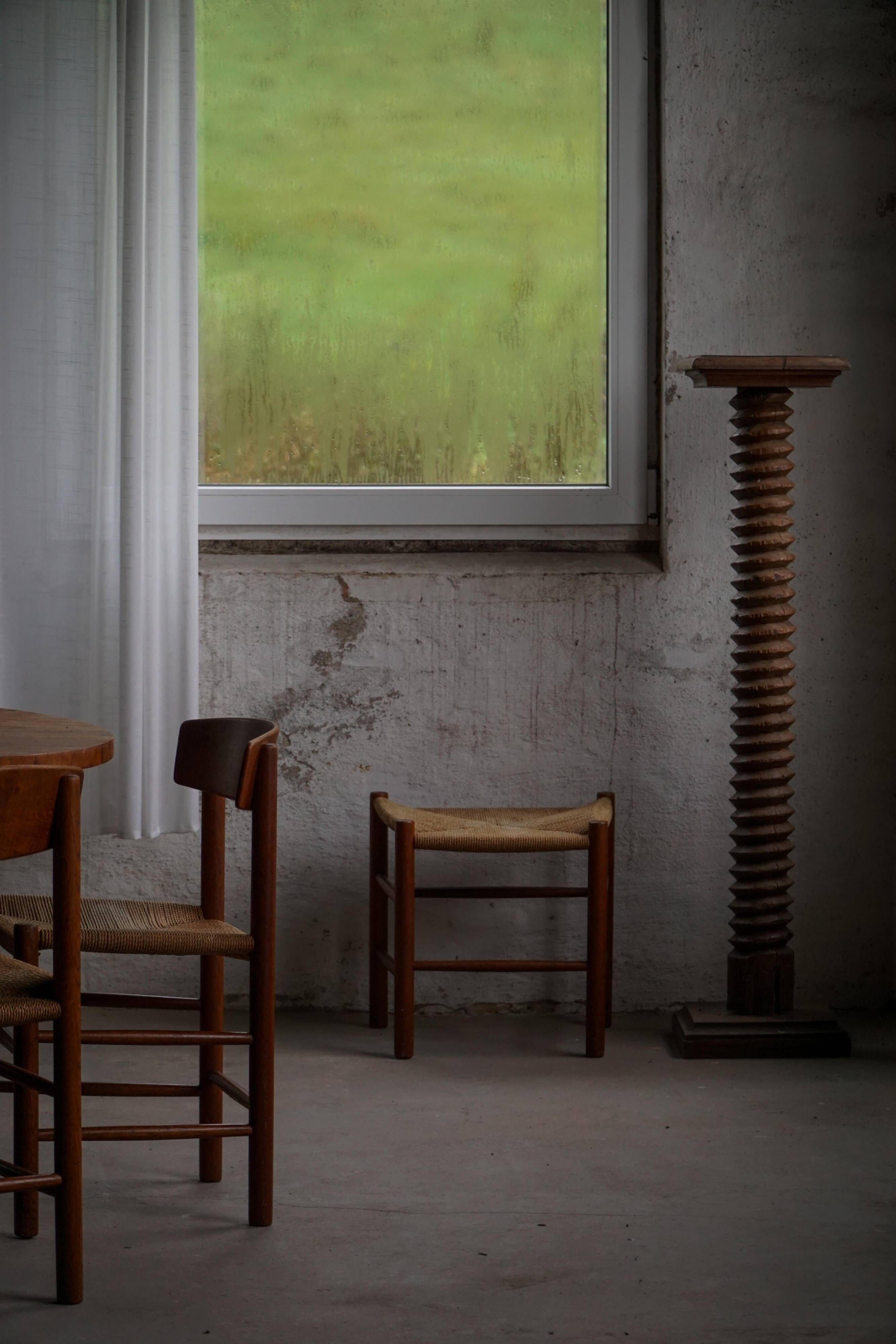 Set of 6 'Folkestole' J39 dining chairs by Børge Mogensen in oak, FDB Møbler, 1950s.