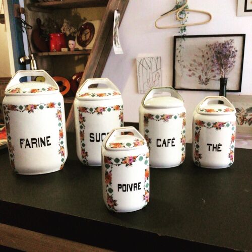 Lot five spice jars