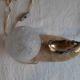 Lamp marble metal golden frosted glass 1940