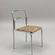 Chrome chair in Bauhaus style with leopard fabric
