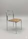 Chrome chair in Bauhaus style with leopard fabric
