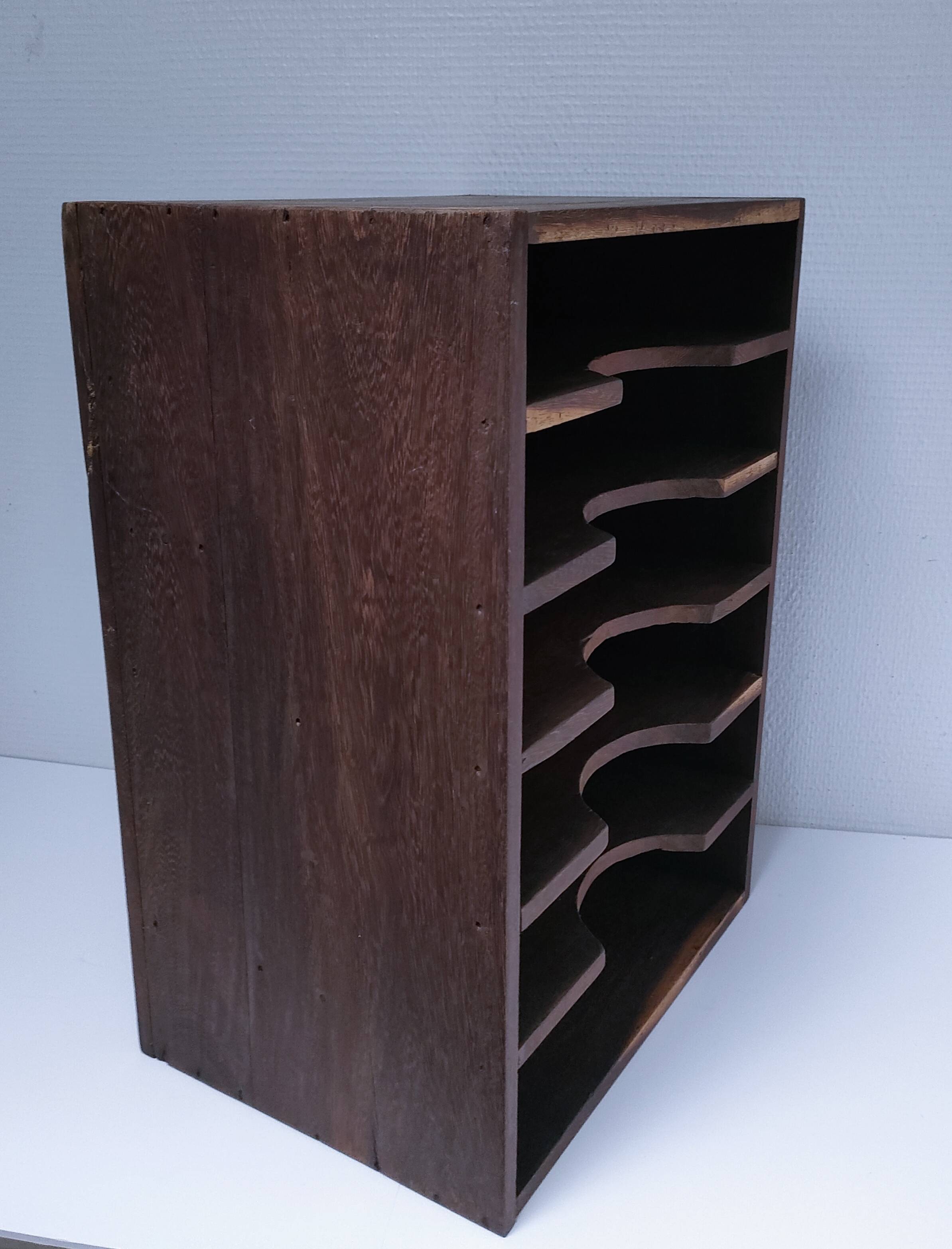 vintage patinated solid wood shelf