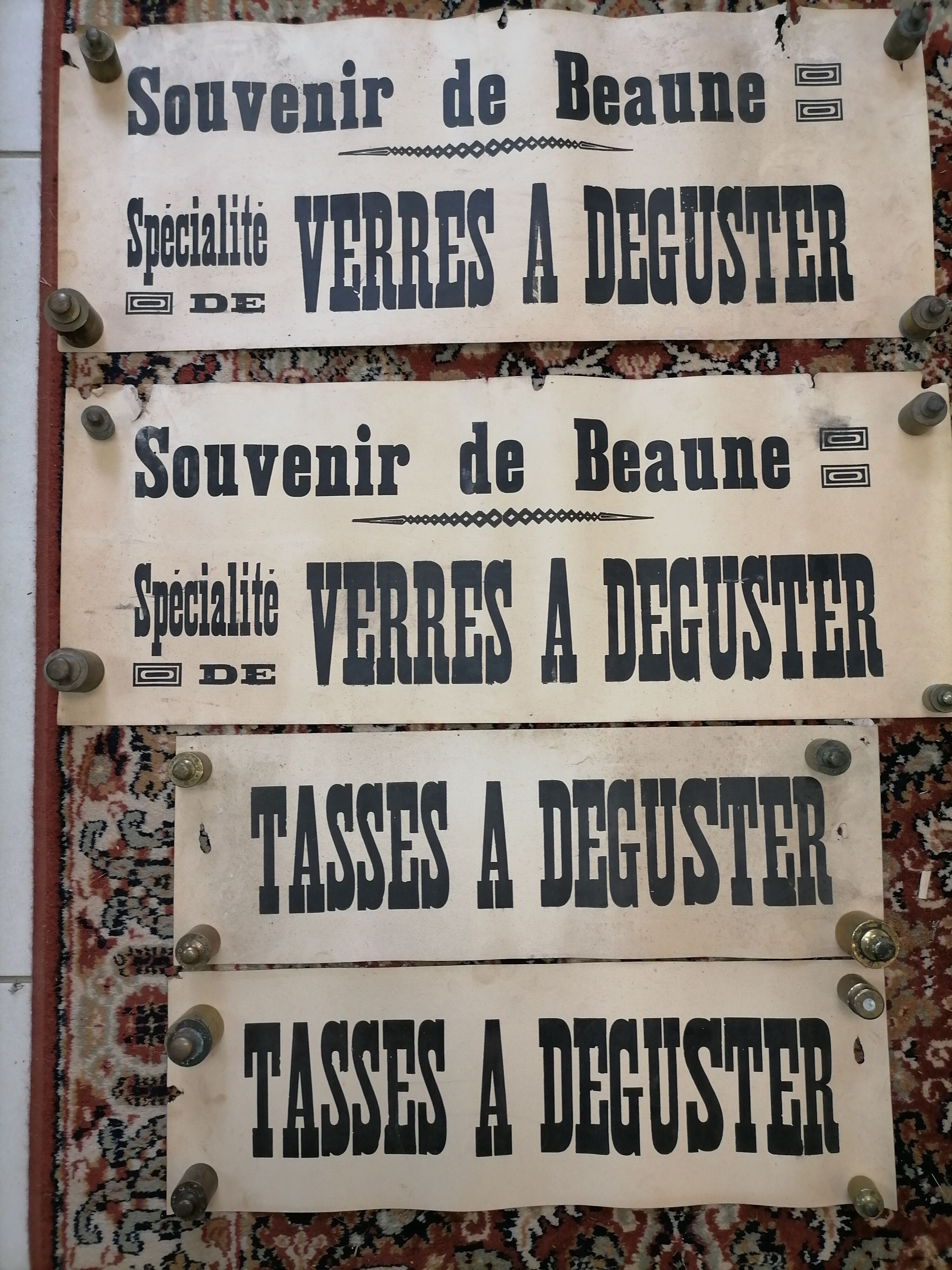 Lot de 4 affiches vinicole vintage