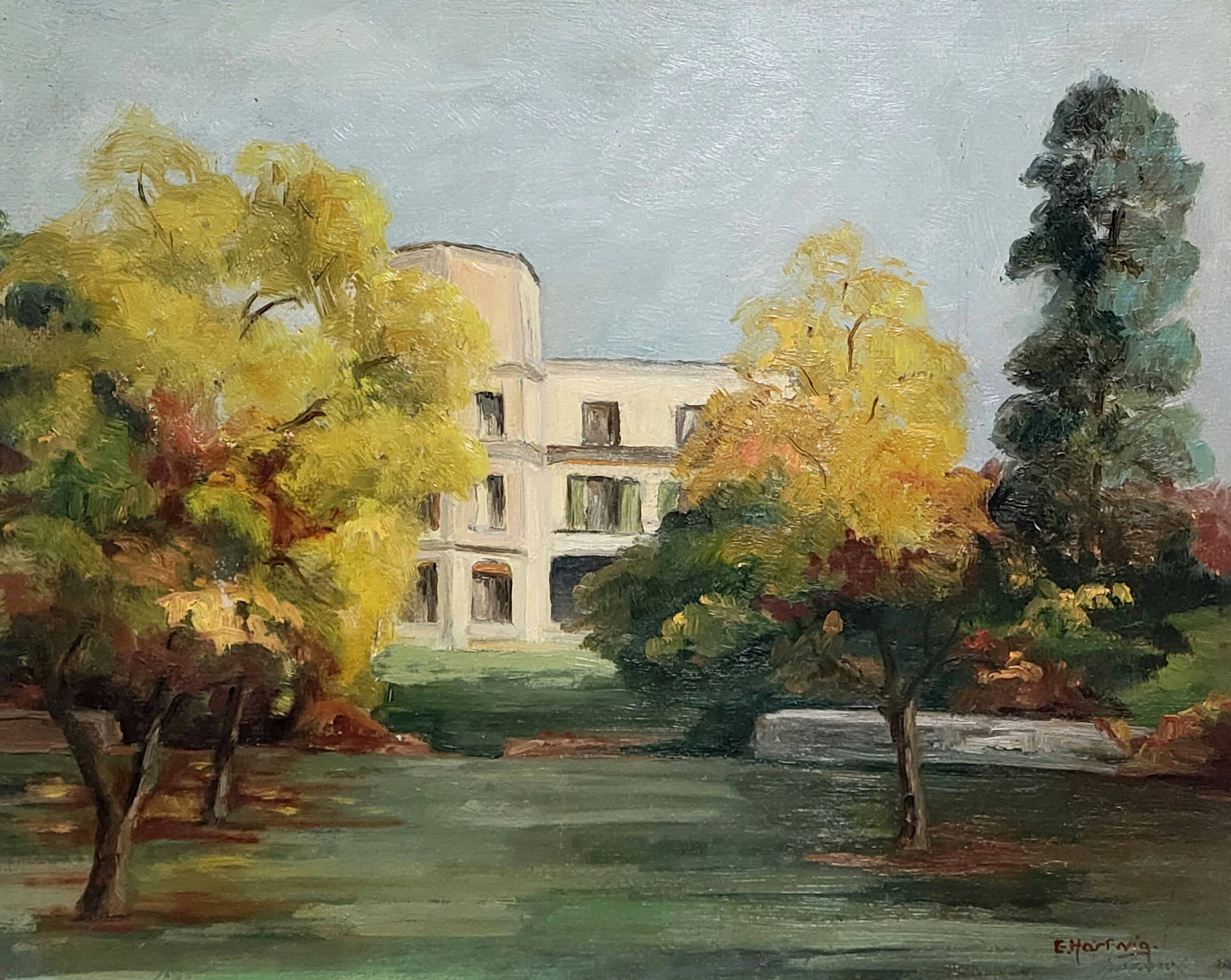 Emil Bert HARTWIG: Oil painting on canvas, architectural view