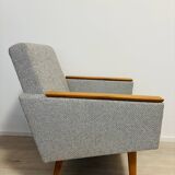 Fauteuil gris vintage de Tchécoslovaquie des années 1970