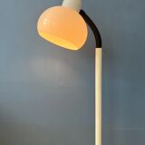 White mid-century space age mushroom floor lamp by Hala Zeist