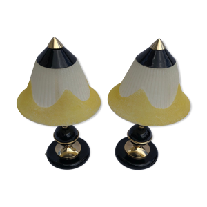 paire de lampes de chevet année 50