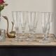 Ensemble de 6 flûtes « Caton » cristal fort – 19e siècle, Baccarat Saint Louis