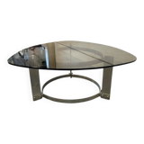 Table basse à café vintage en verre