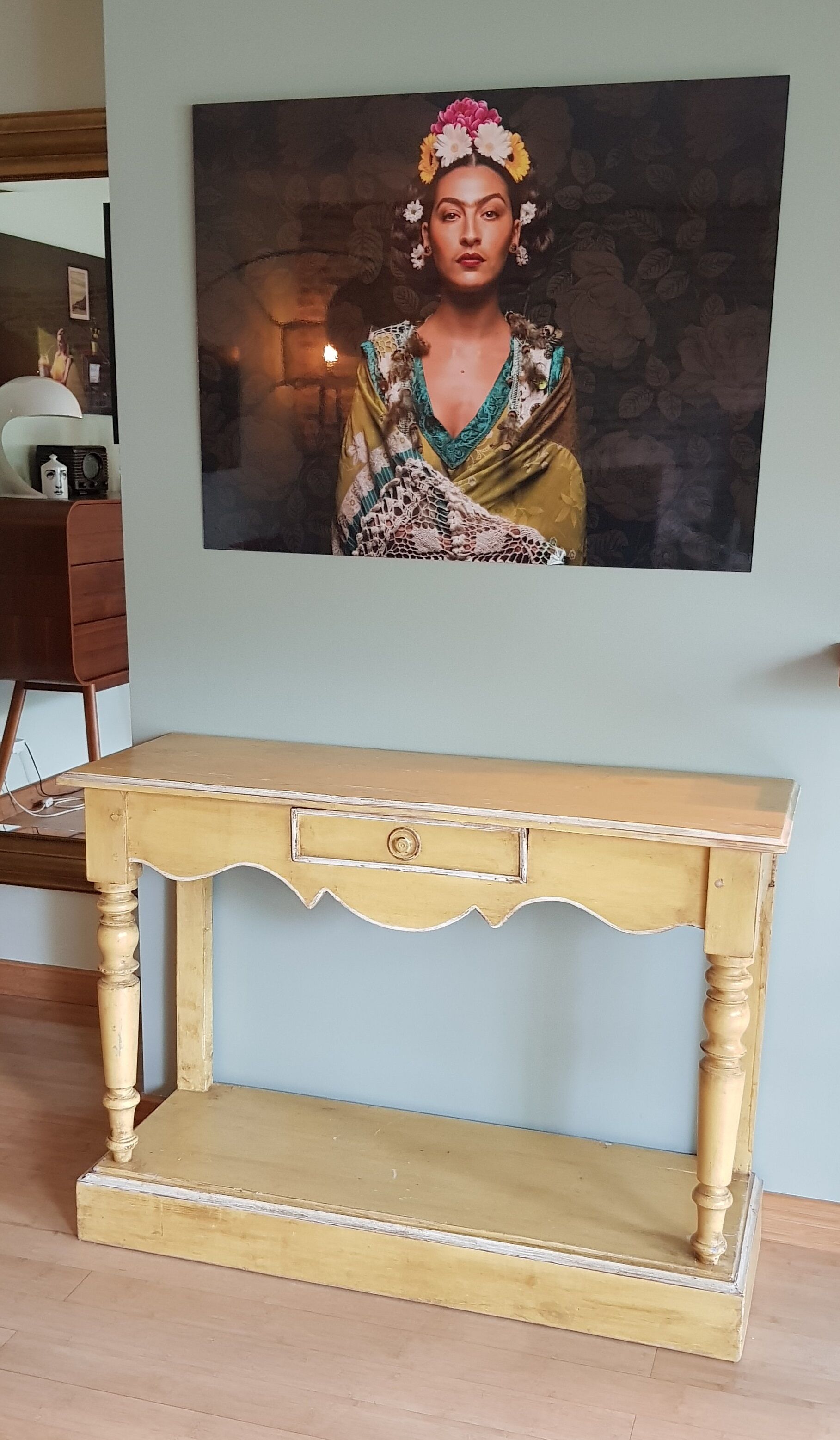 Provencal console with 1 drawer