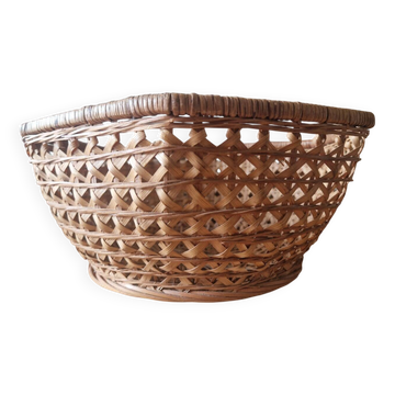 Antique vintage basket with cane style