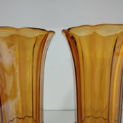 Pair of Art Deco vases, Val-Saint-Lambert crystal, 1930