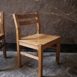 Pair of Danish pine chairs