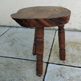 Small vintage brutalist stool