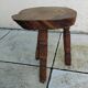 Small vintage brutalist stool