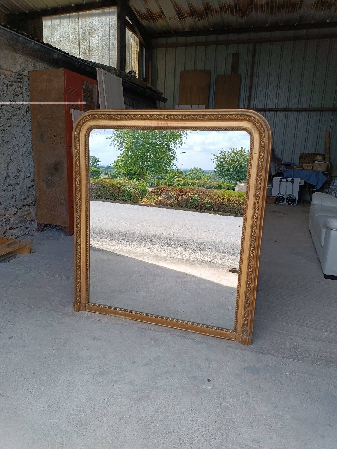 Antique Louis Philippe mirror 132/120 cm