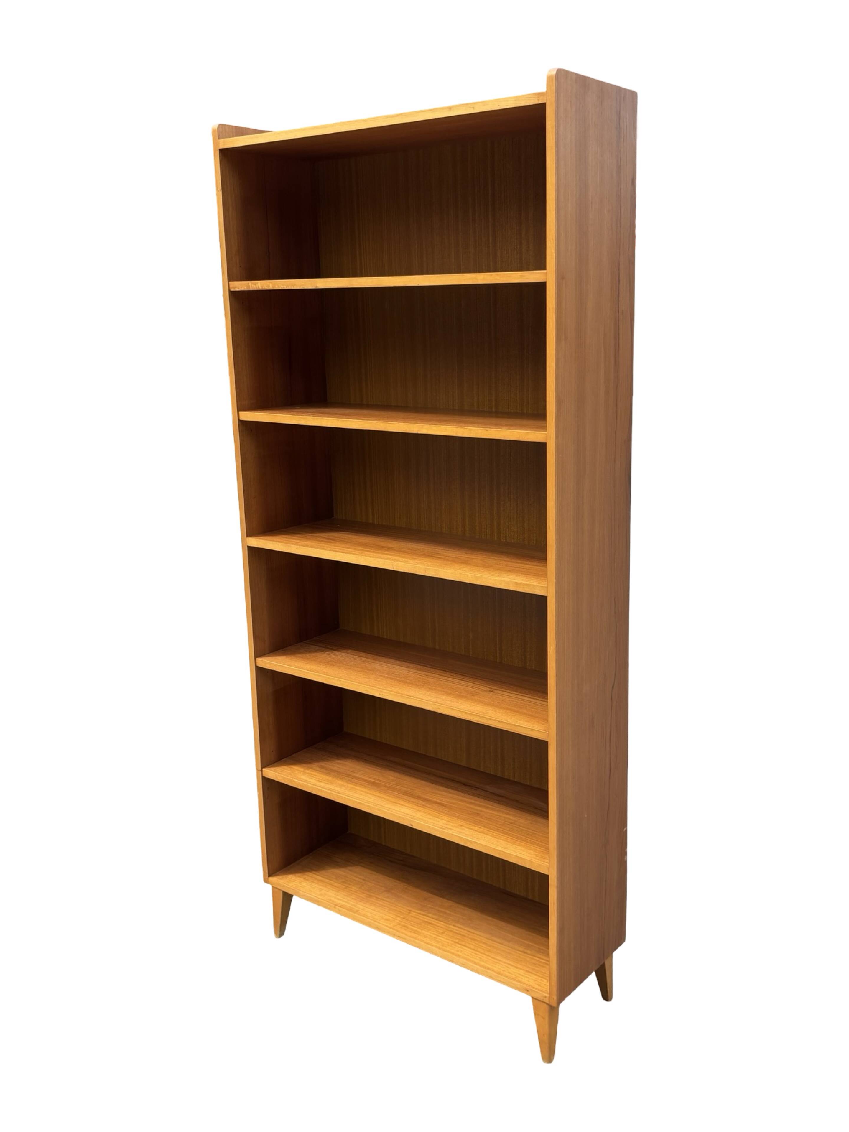 Large vintage teak bookcase, Danish design, 1960s