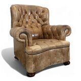 Windsor leather armchair