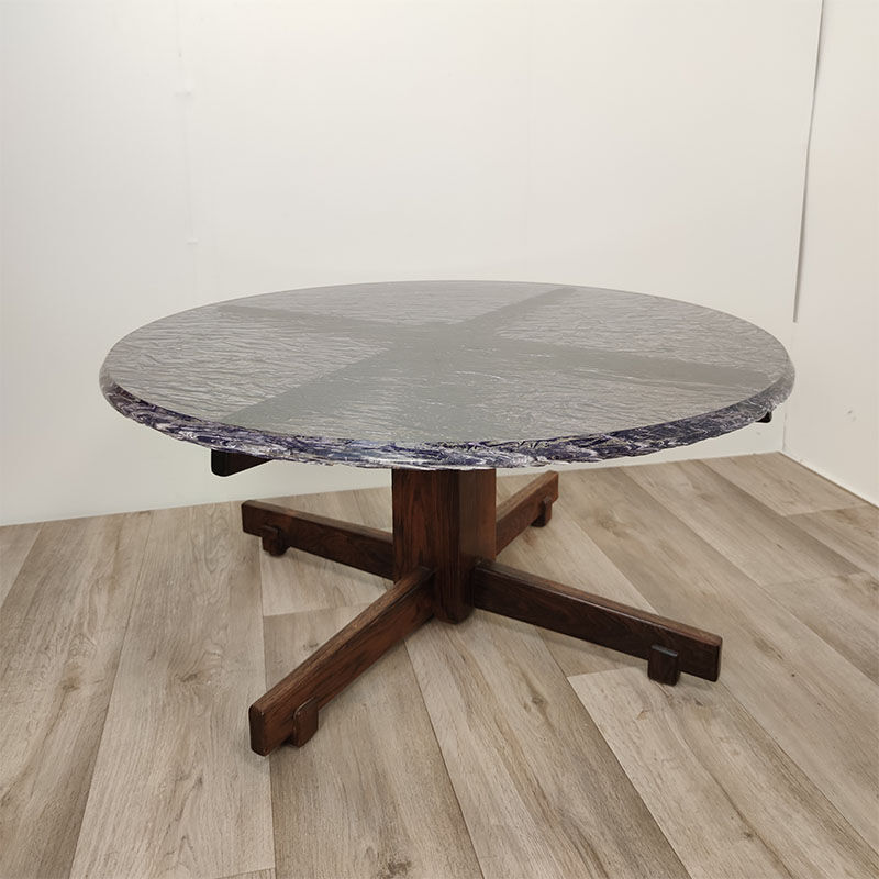 Vintage coffee table in resin and rosewood around 1960