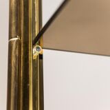 Showcase gold metal smoked glass 70s modern vintage