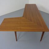 Large Danish Boomerang Teak Coffee Table, 1960s