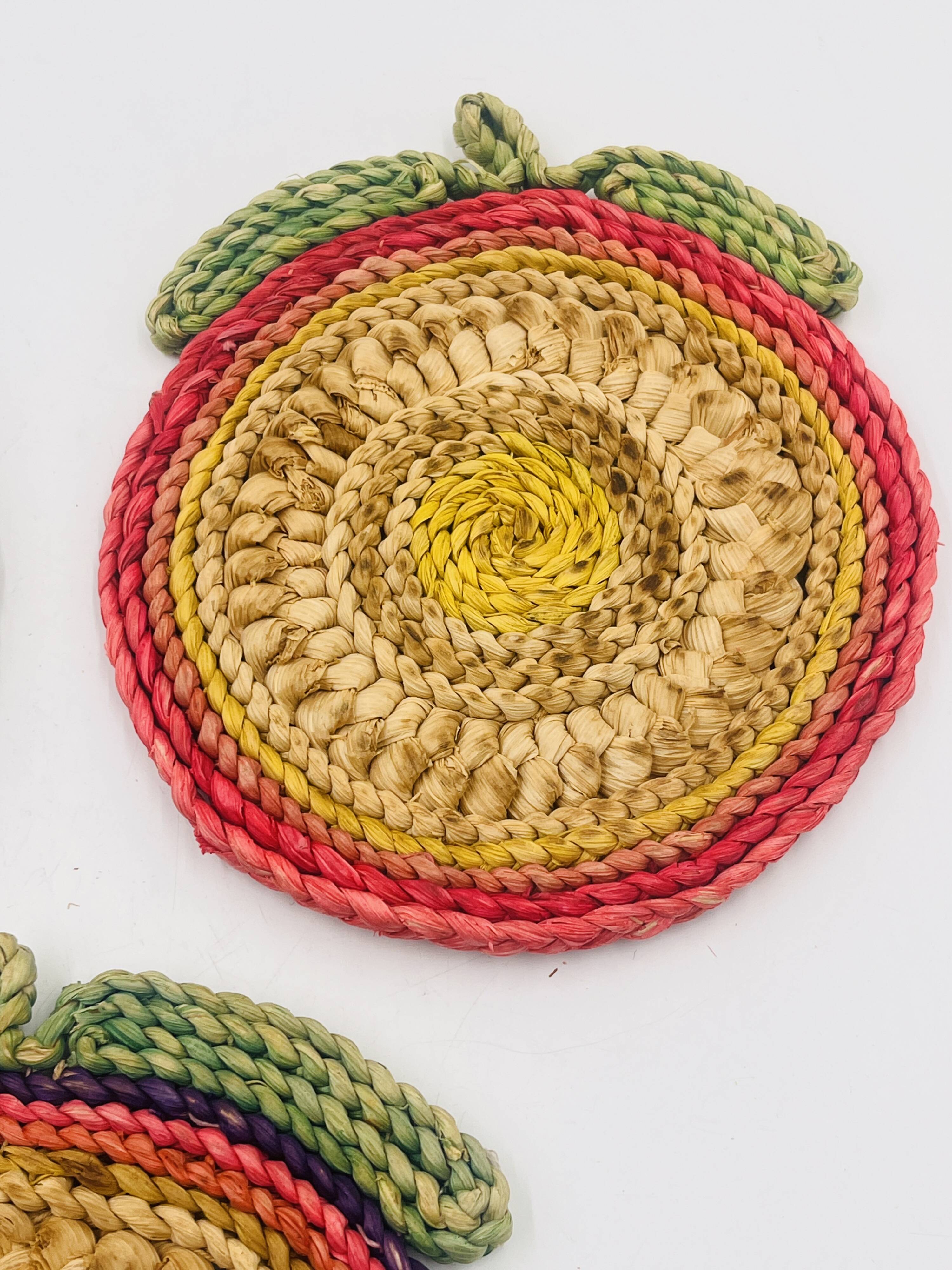 Set of 3 vintage rope trivets